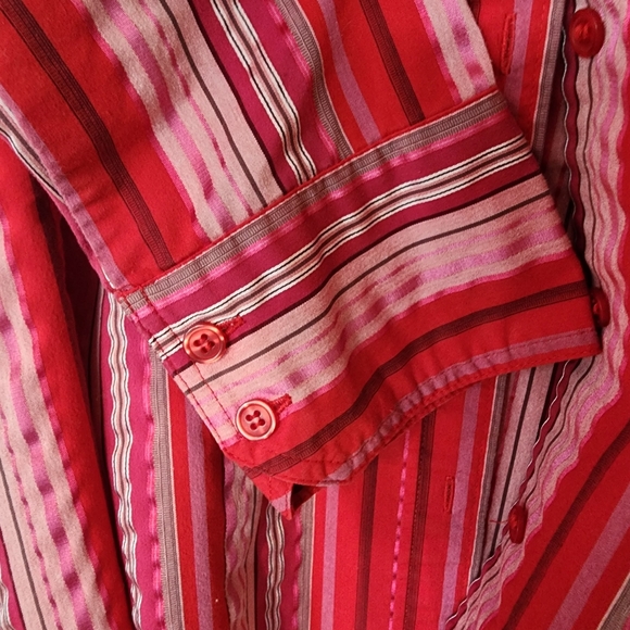 New York & Company Stretch striped button down - Picture 4 of 5